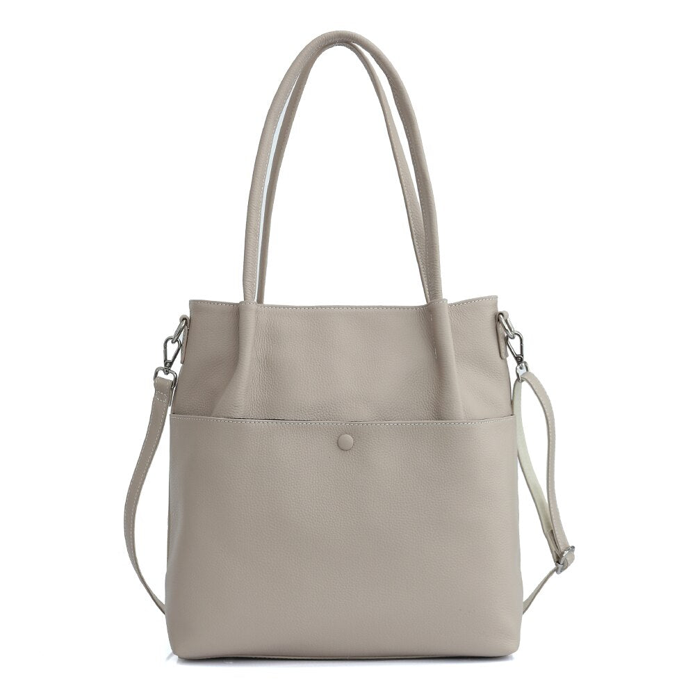 Zency Genuine Leather New Winter Bucket Shoulder Bag Large Capacity Shopper Women Luxury Casual Handbag Female Crossbody Vintage
