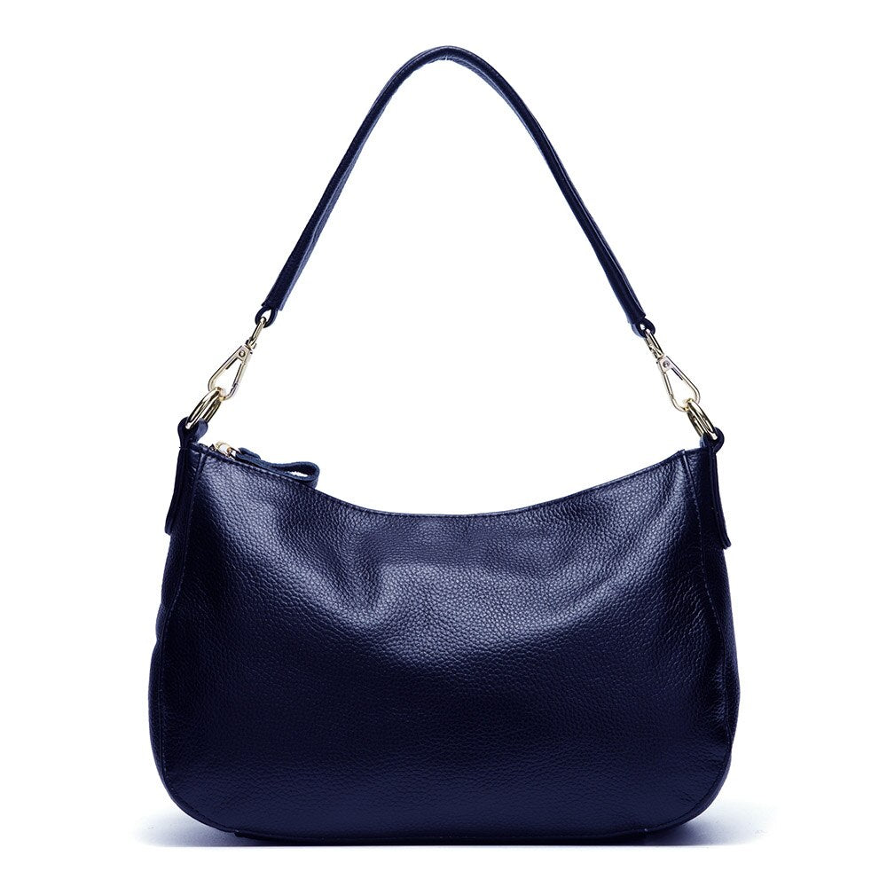 Zency Genuine Leather Women Half Moon Shoulder Bag