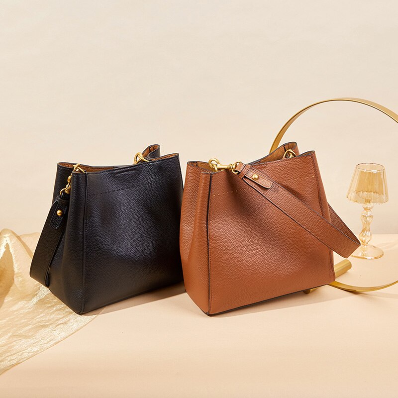 Genuine Leather Casual Shopper Shoulder Bag Commuter Large Handbags