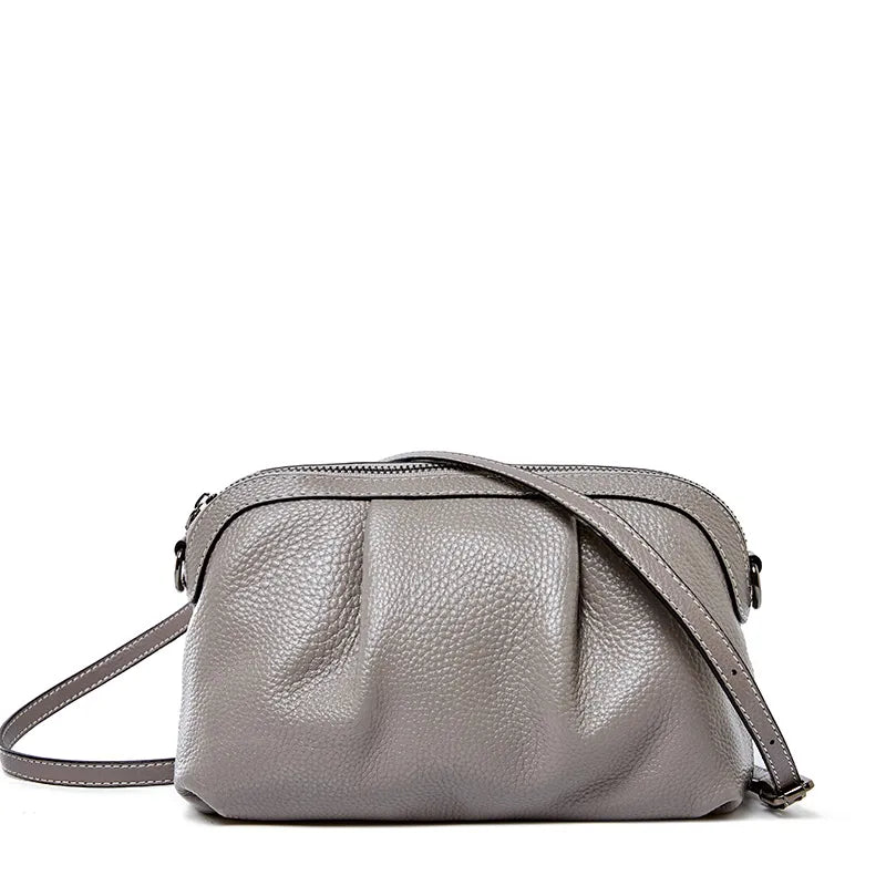 Women Messenger 100% Leather Small Hobos Bags Daily Casual Shoulder Bag