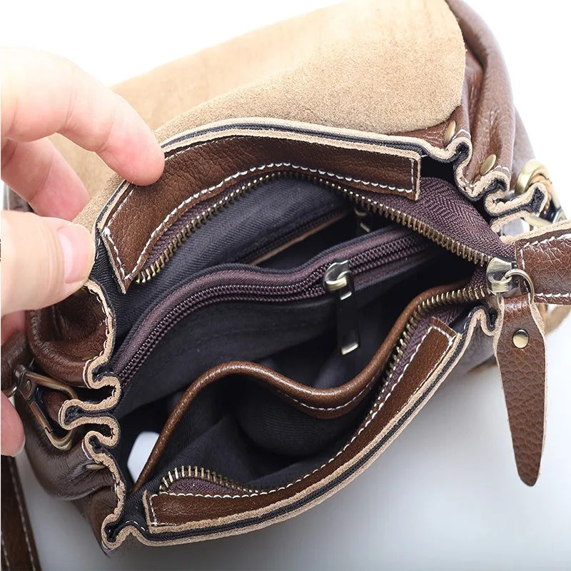 Zency Small Shoulder Bag Vintage Square Bag Crossbody Many Pockets Purse