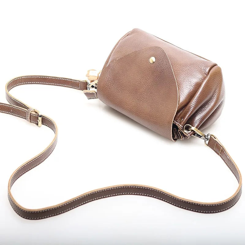Zency Small Shoulder Bag Vintage Square Bag Crossbody Many Pockets Purse