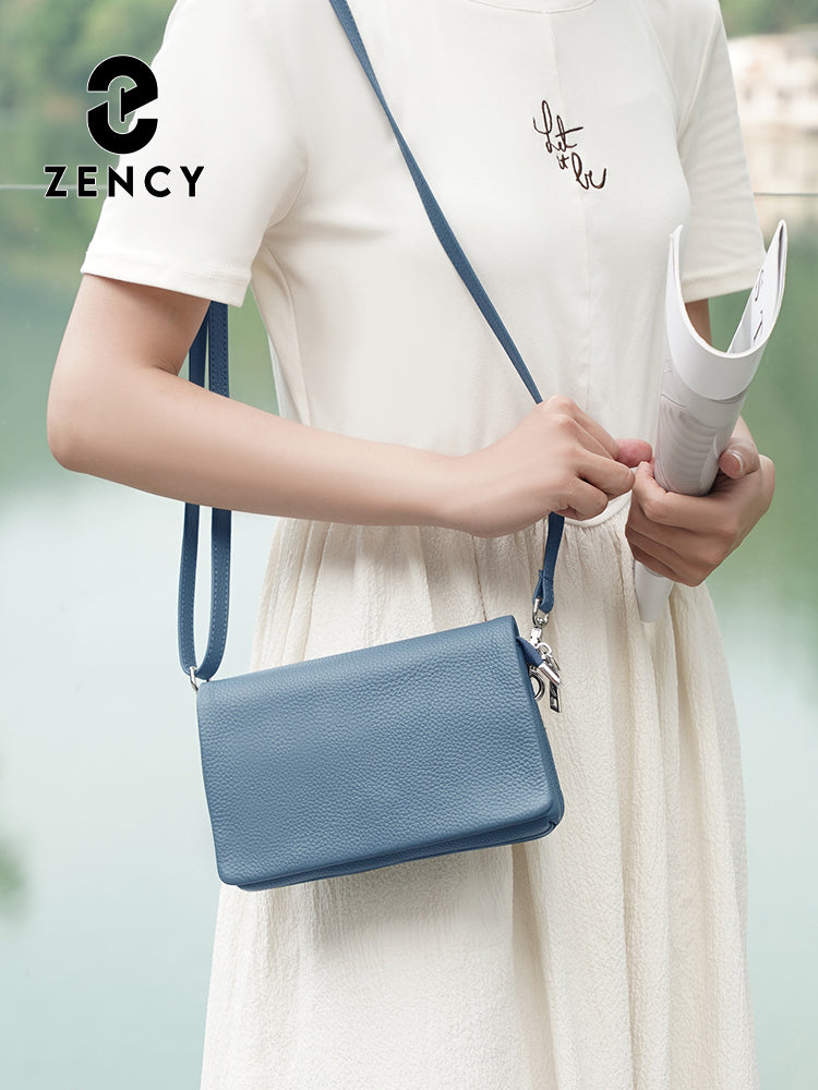Zency Women's Bag Genuine Leather Shoulder Crossbody Versatile Commuting Bag