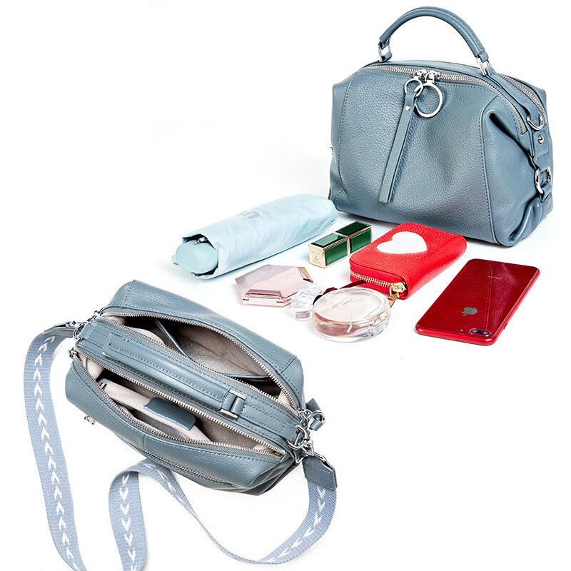 Zency 100% Soft Genuine Leather Handbag Cross-body Bag
